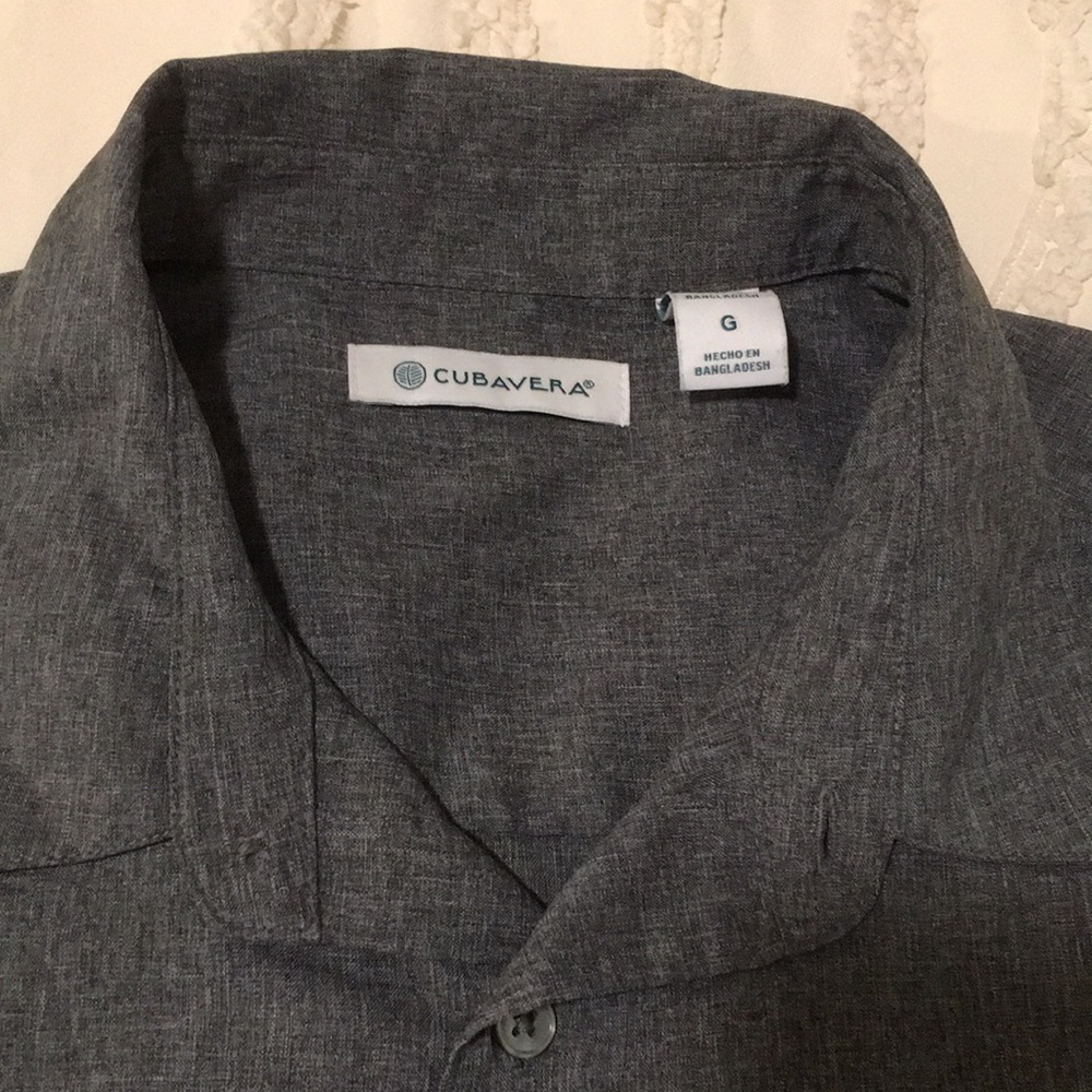 Men's Short-Sleeve Button-Up Shirt — Charcoal Gray - Picture 2 of 5